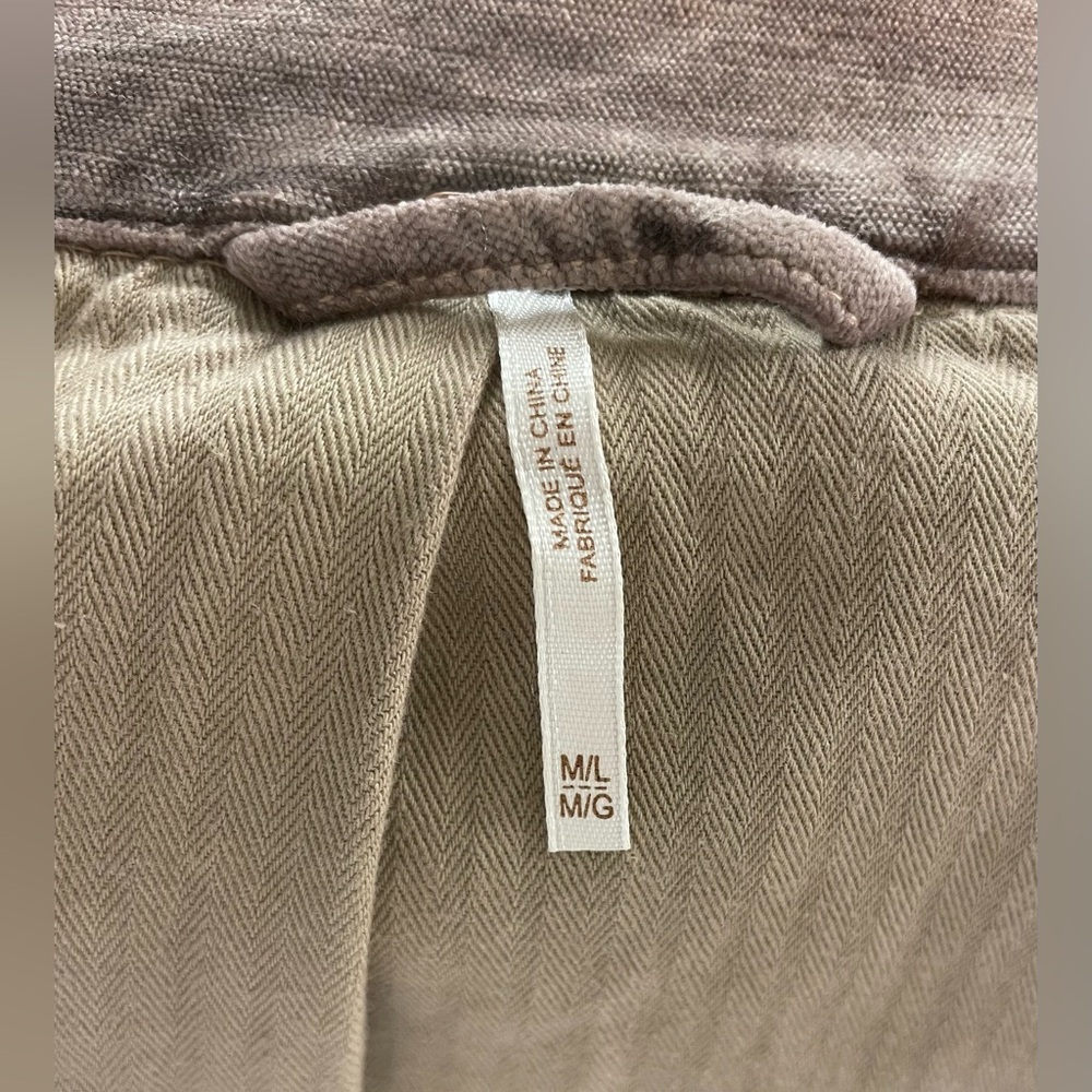 FREE PEOPLE Trucker Velvet Jacket Color MAUVE Size M/L - Picture 10 of 13